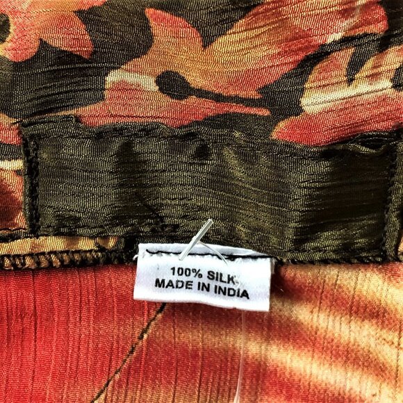 Vintage 100% silk amazing abstract print kimono cover up duster - Picture 11 of 16